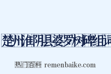 楚州淮阴县婆罗树碑组词是什么意思的图片